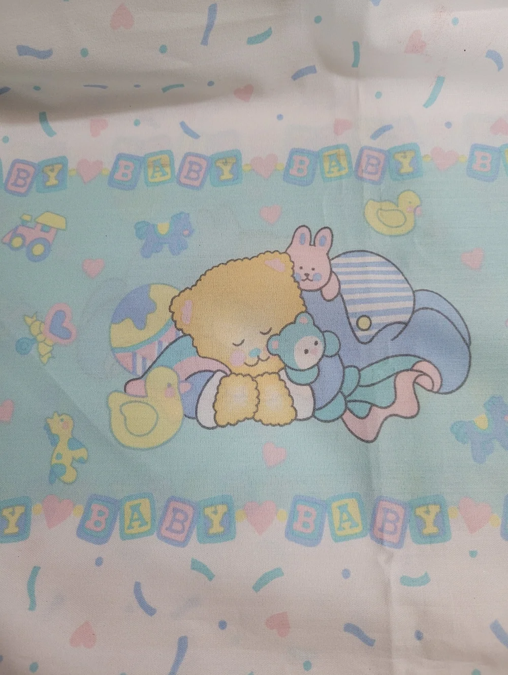Baby Themed Pastel Colored Fabric 2 Yards (0798)
